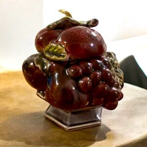 Vintage Inarco Purple Plum Sugar Bowl